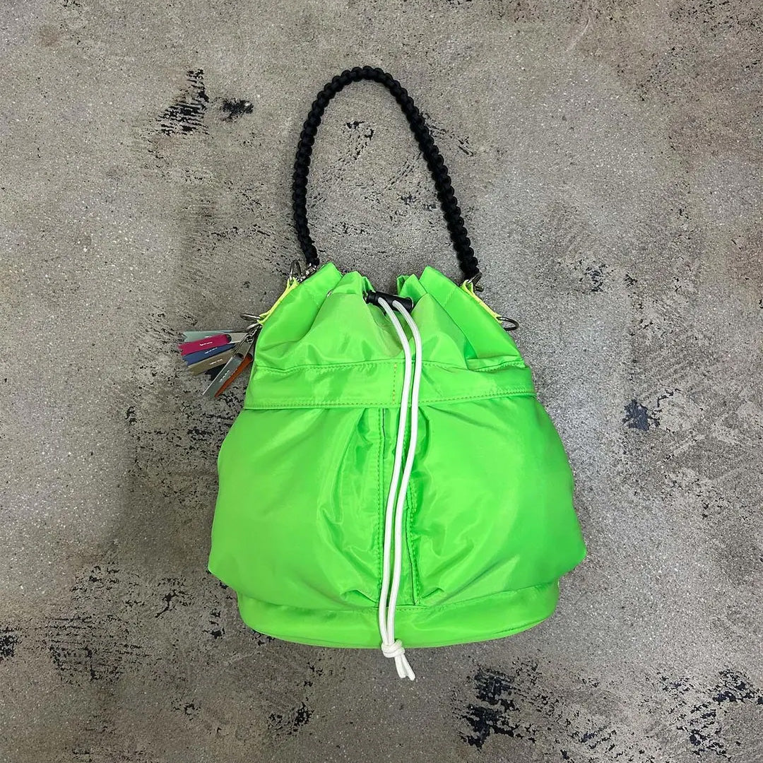 Cheek エコでおしゃれな2WAYバッグ kinchaku code tote GREEN – quote