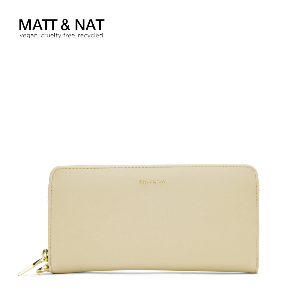 Matt & Nat ラウンド長財布 | ELM バニラ Vegan Continental Wallet